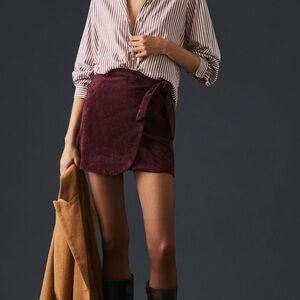 BLANKNYC Faux Suede Wrap Skirt